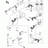 Схема вузла: Замок запалювання для Kawasaki VN1500 VN1500 Classic Tourer