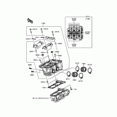 Схема вузла: Головка циліндра для Kawasaki EX250 Ninja 250
