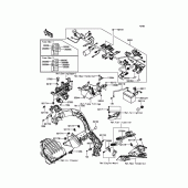 Схема вузла: Електроустаткування для Kawasaki ZX1000 Ninja 1000 ABS
