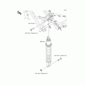 Схема вузла: Амортизатор задній для Kawasaki KLX140 KLX140