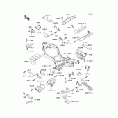 Схема вузла: Батарейний відсік(1/2) для Kawasaki ZX1100 ZZ-R1100