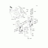 Схема вузла: Радіатор для Kawasaki KX250/KX252 KX250