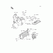 Схема вузла: Радіатор для Kawasaki EX400 Ninja 400R