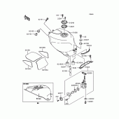 Схема узла: Топливный бак для Kawasaki ZX750 Ninja ZX-7RR