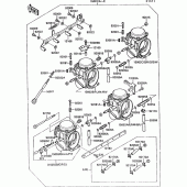 Схема узла: Карбюратор(1/3)(zx1000-b1) для Kawasaki ZX1000 ZX-10