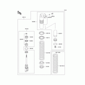 Схема узла: Амортизатор(ы) для Kawasaki KX125
