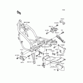 Схема узла: Батарейный отсек для Kawasaki ZR250 Balius