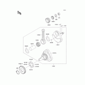 Схема вузла: Колінчастий вал для Kawasaki BJ250 Estrella