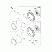 Схема вузла: Колеса (Шини) для Kawasaki KLX250 D-Tracker X