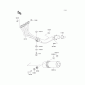 Схема узла: Выхлопная система (s) для Kawasaki ZX600 Ninja ZX-6R