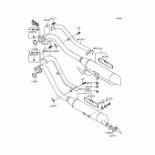 Схема вузла: Вихлопна система для Kawasaki VN400 Vulcan Classic