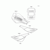 Схема узла: Наклейки (Kl250-g8) для Kawasaki KL250 KL250 Super Sherpa