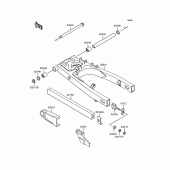 Схема узла: Задний рычаг (Маятник) для Kawasaki KLE250 Anhelo