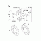 Схема вузла: Переднє гальмо для Kawasaki VN1700 Vulcan 1700 Classic LT