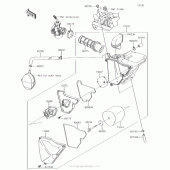 Схема узла: Воздушный фильтр для Kawasaki KLX140 KLX140L