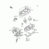 Схема вузла: Панель приладів для Kawasaki ZX400 ZZR400