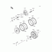 Схема узла: Сцепление для Kawasaki KX250/ KX252 KX250F