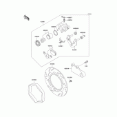 Схема вузла: Заднє гальмо для Kawasaki KLE250 Anhelo