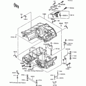 Схема вузла: Картер двигуна для Kawasaki ZG1000 1000GTR