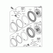 Схема узла: Колеса (Шины) для Kawasaki KX125