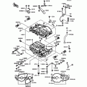 Схема узла: Картер двигателя (1/2) для Kawasaki EN500 Vulcan 500
