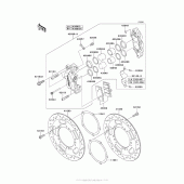 Схема узла: Передний тормоз для Kawasaki VN1700 Vulcan 1700 Voyager