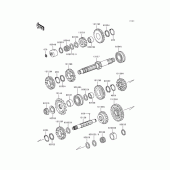 Схема вузла: Трансмісія для Kawasaki KZ1000 Police
