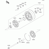 Схема узла: Ступица заднего колеса для Kawasaki VN1500 VN1500 Classic