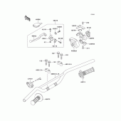 Схема вузла: Кермо & Пульт управління рульовим для Kawasaki KX100