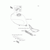 Схема вузла: Інформаційні наклейки для Kawasaki ER500 ER-5