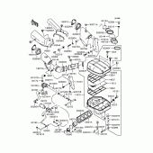 Схема вузла: Повітряний фільтр (2/2) для Kawasaki ZX750 Ninja ZX-7RR