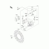 Схема узла: Передний тормоз для Kawasaki KX65