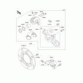 Схема вузла: Заднє гальмо для Kawasaki KLX250 KLX250SR