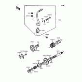 Схема вузла: Kickstarter mechanism для Kawasaki KMX80 KSR-II