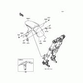 Схема вузла: Переднє крило для Kawasaki ZR1000 Z1000 ABS