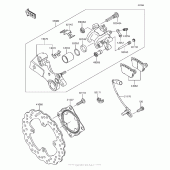 Схема вузла: Заднє гальмо для Kawasaki ZX636 Ninja ZX-6R ABS KRT Edition