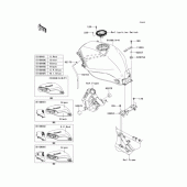 Схема вузла: Паливний бак для Kawasaki EX250 Ninja 250R