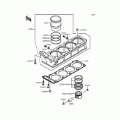 Схема вузла: Циліндр & Поршень для Kawasaki ZX900 GPZ900R
