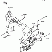 Схема вузла: Frame fitting для Kawasaki ZG1000 1000GTR