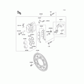 Схема узла: Передний тормоз для Kawasaki KLX300R
