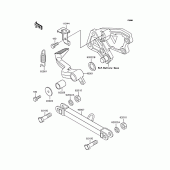 Схема узла: Лапка тормоза для Kawasaki ZX400 ZZR400