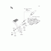 Схема вузла: Brake pedal/torque link для Kawasaki ZG1400 Concours 14