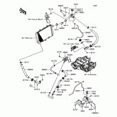 Схема вузла: Патрубки системи охолодження для Kawasaki ZX1000 Ninja 1000 ABS