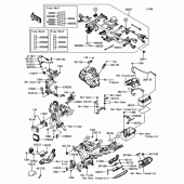 Схема вузла: Провід та електричні компоненти для Kawasaki EX650 Ninja 650 ABS