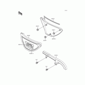 Схема узла: Задние боковые обтекатели & Защита цепи для Kawasaki KZ1000 Police