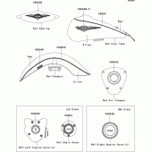 Схема узла: Decals(red/silver)(dcf) для Kawasaki VN1700 VN1700 Classic Tourer ABS
