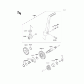 Схема вузла: Kickstarter mechanism для Kawasaki KX250/ KX252 KX250
