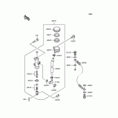 Схема вузла: Задній гальмівний циліндр для Kawasaki ZR750 Zephyr