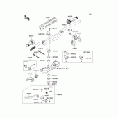 Схема узла: Руль & Пульт управления рулевой для Kawasaki KX450 KX450F