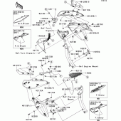 Схема вузла: Cowling(center)(dcf/dcfa) для Kawasaki ZR1000 Z1000